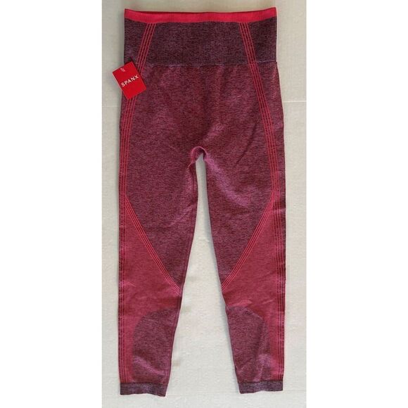 SPANX 50285R Women Sz Small Seamless Sculpt Legging Spacedye Coral Punch - Picture 3 of 9